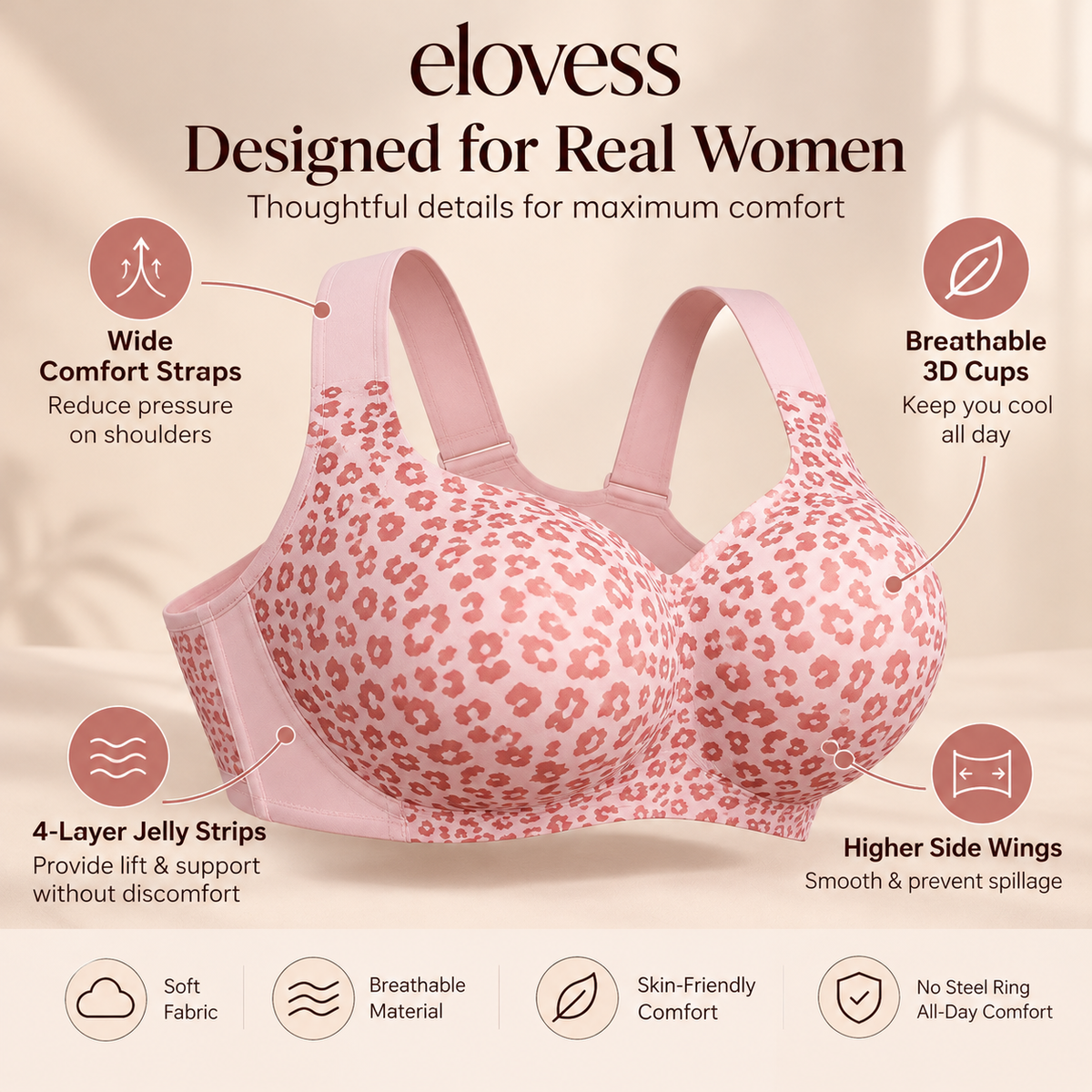 Elovess Lift & Support Bra